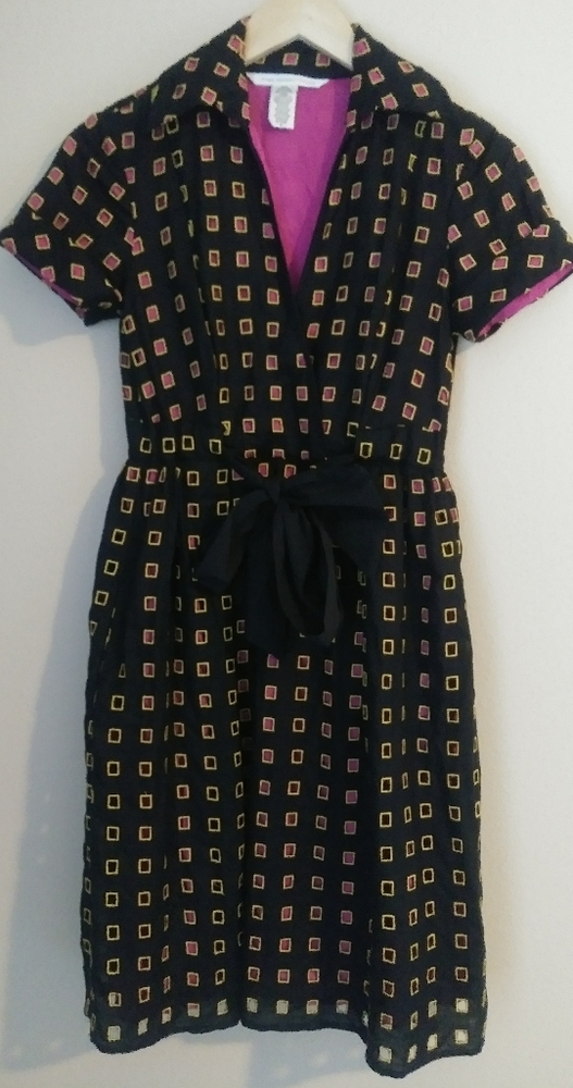 Diane Von Fursentberg Bundette Black Dress Size 6